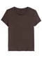 Enfim - Blusa Mullet em Viscose Azul Celeste - variação: Café