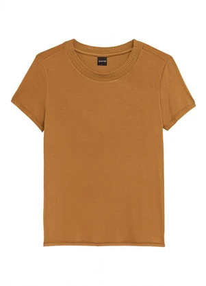 Enfim - Blusa Mullet em Viscose Canela - ENFIM