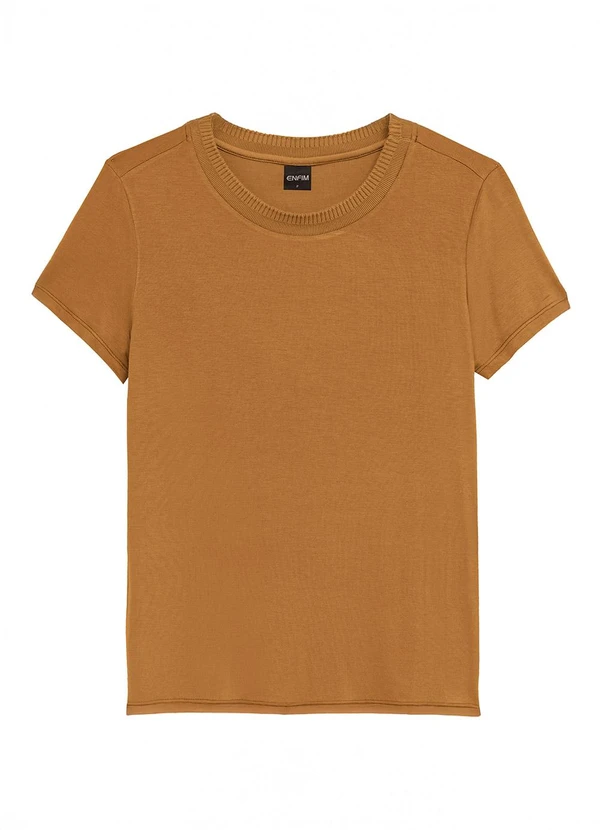 Enfim - Blusa Mullet em Viscose Canela