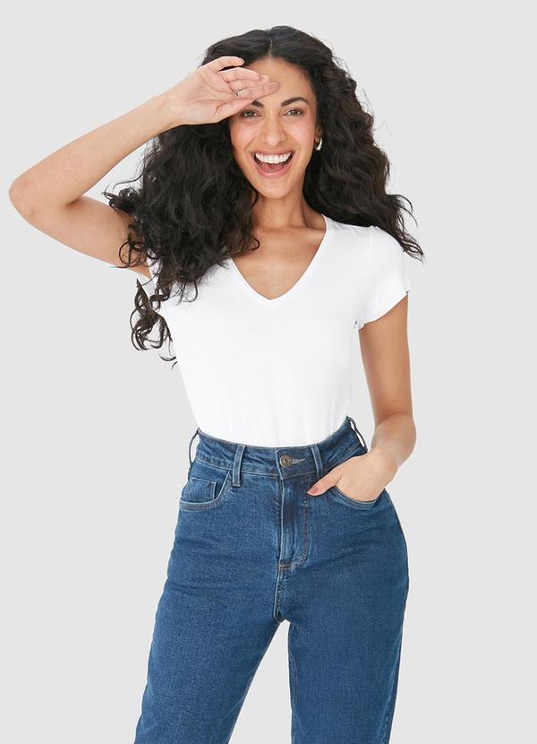 Malwee - Blusa Mullet em Viscose Conforto Branco 2