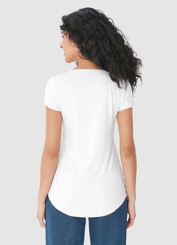 Malwee - Blusa Mullet em Viscose Conforto Branco 3
