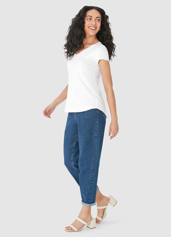 Malwee - Blusa Mullet em Viscose Conforto Branco 5