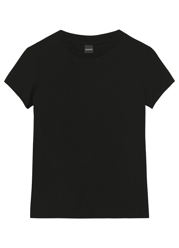 Enfim - Blusa Mullet em Viscose Preto