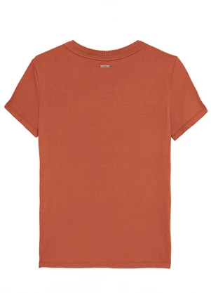 Enfim - Blusa Mullet em Viscose Terracota - ENFIM