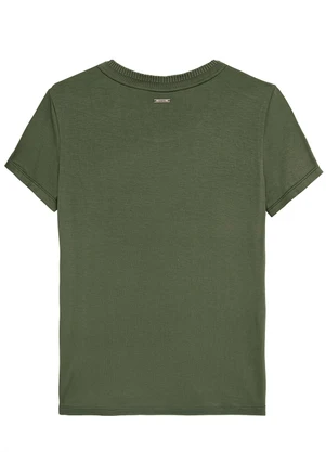 Enfim - Blusa Mullet em Viscose Verde Militar - ENFIM