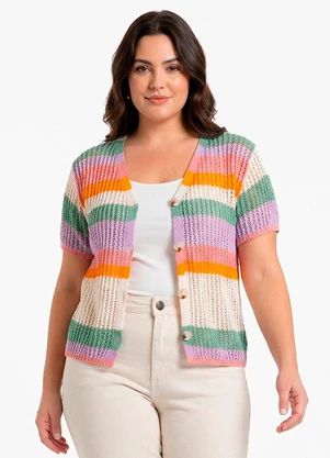 Quintess - Blusa Multicores em Tricô - QUINTESS