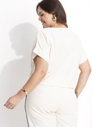 Quintess - Blusa Natural em Linho - QUINTESS