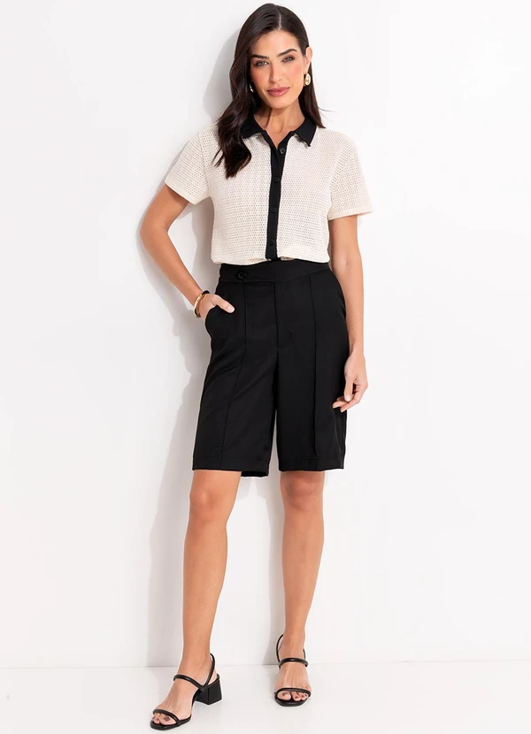 Quintess - Blusa Natural em Malha Crochet 6