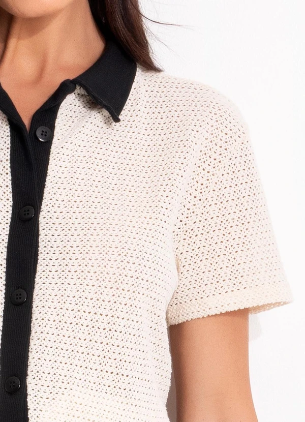 Quintess - Blusa Natural em Malha Crochet 4