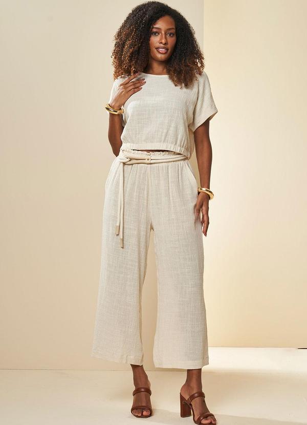 Doce Trama - Blusa Nature em Linho Branco 3