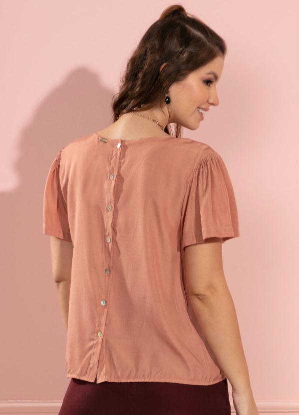 Quintess - Blusa Nude com Abertura em Botões Costas 2