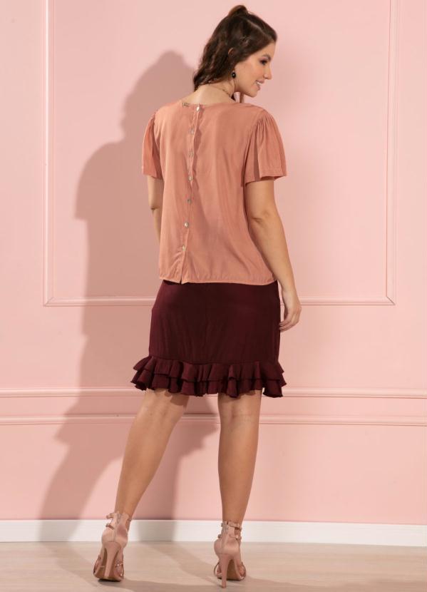 Quintess - Blusa Nude com Abertura em Botões Costas 4