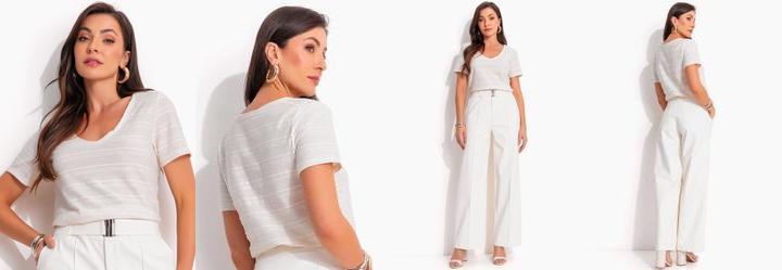 Blusa Off em Meia Malha Tranada