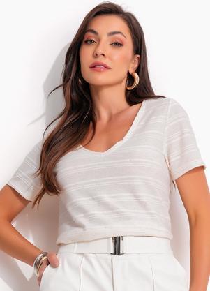 Blusa Off em Meia Malha Tranada
