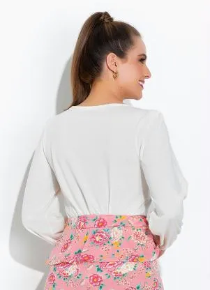 Rosalie - Blusa Off White com Bordado - ROSALIE