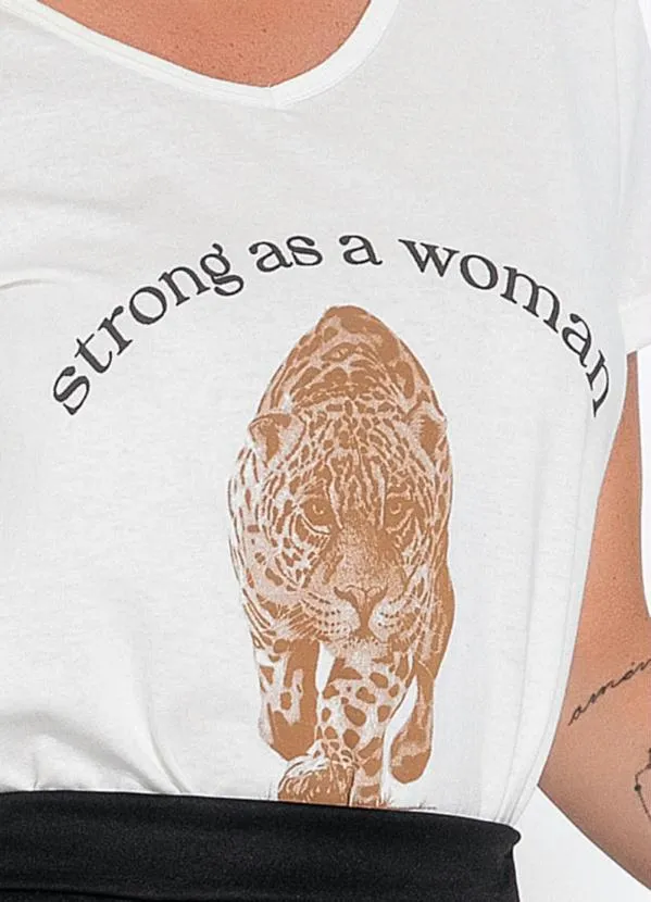 Moda Pop - Blusa Off White com Estampa Localizada 3