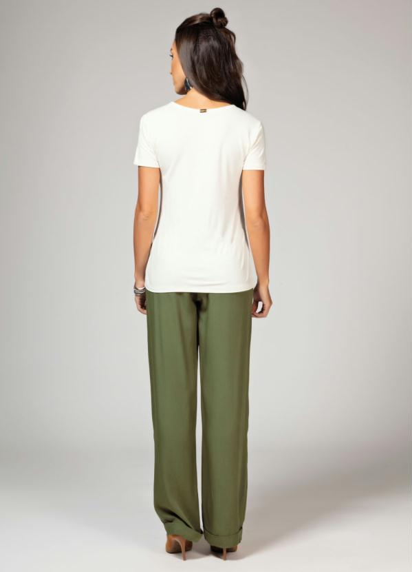 Quintess - Blusa Off White com Filetes Metalizados 4