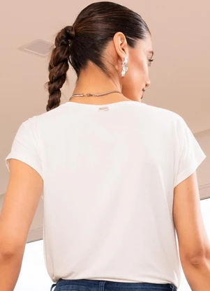Quintess - Blusa Off White com Franjas - QUINTESS