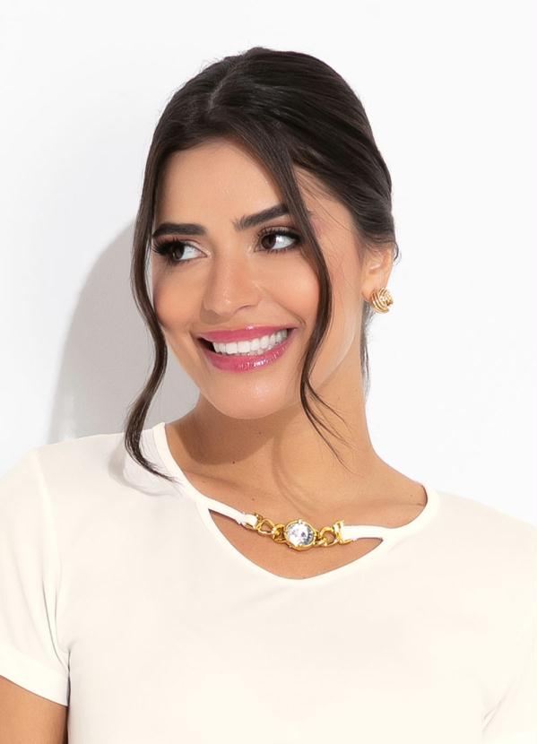 Rosalie - Blusa Off White com Gota 3