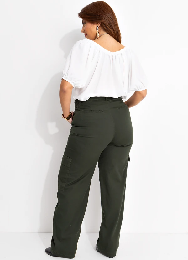 Quintess - Blusa Off White em Crepe Plano 10