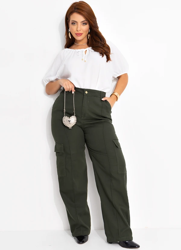 Quintess - Blusa Off White em Crepe Plano 11