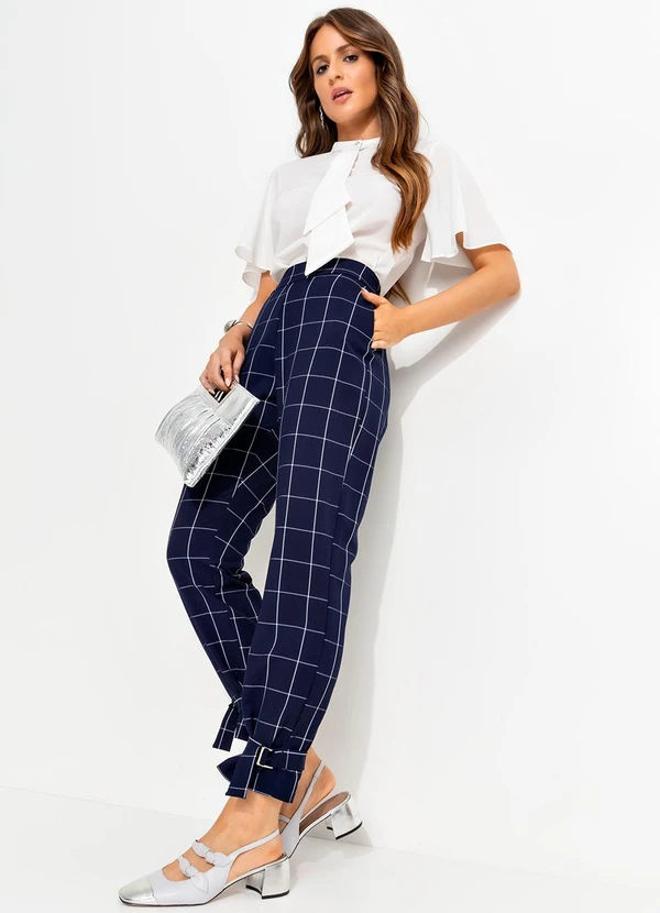 Quintess - Blusa Off White em Crepe Plano 5