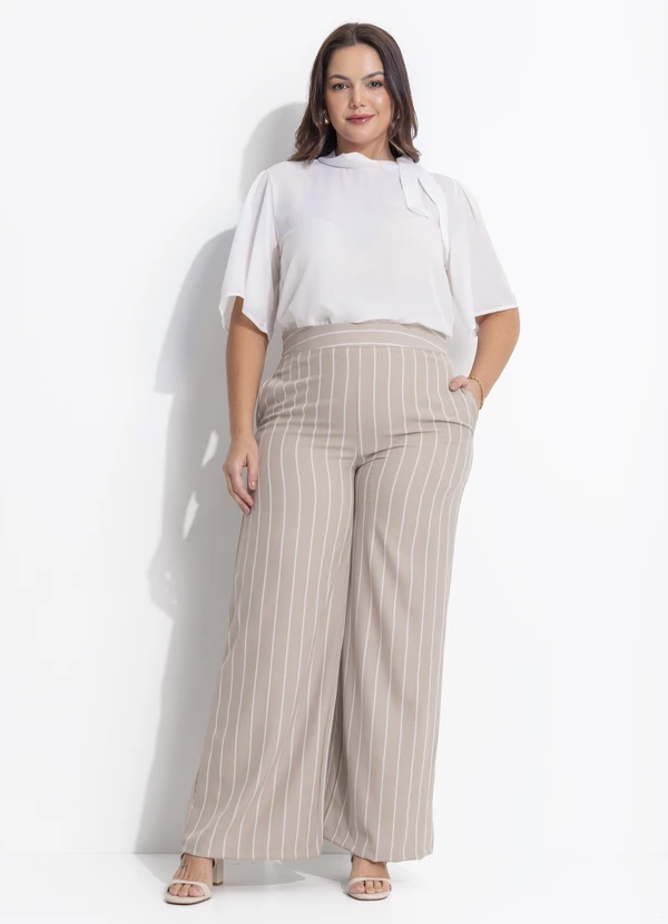 Quintess - Blusa Off White em Crepe Plano 2