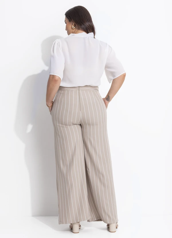 Quintess - Blusa Off White em Crepe Plano 1