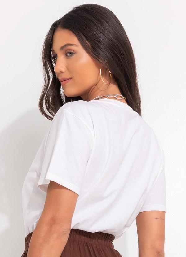 Quintess - Blusa Off White em Malha de Algodão Penteado 2