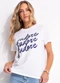 Quintess - Blusa Off White em Malha de Algodão Penteado - variação: Off White