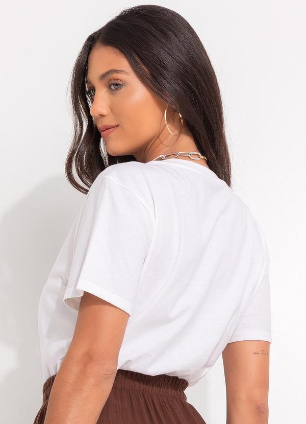 Quintess - Blusa Off White em Malha de Algodão Penteado 2