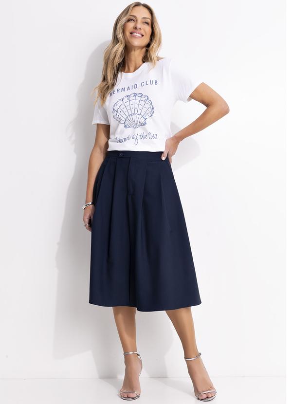 Quintess - Blusa Off White em Malha de Algodão Penteado 2