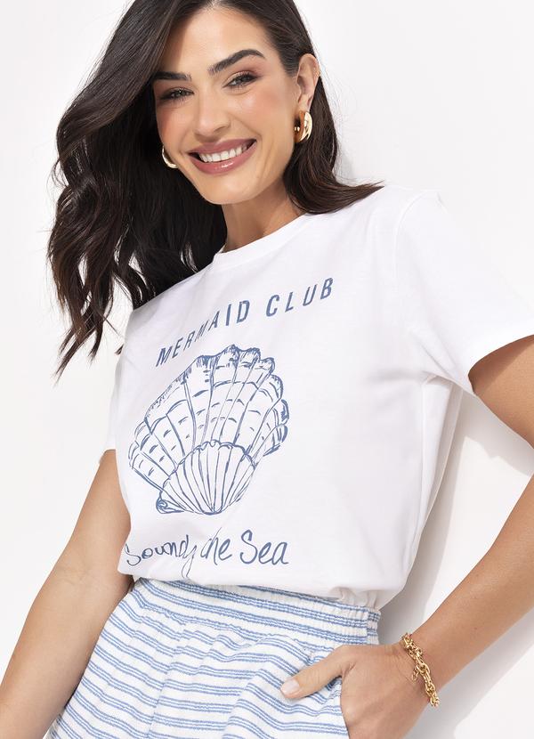 Quintess - Blusa Off White em Malha de Algodão Penteado 10