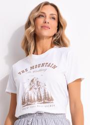 Blusa Off White em Malha de Algodo Penteado