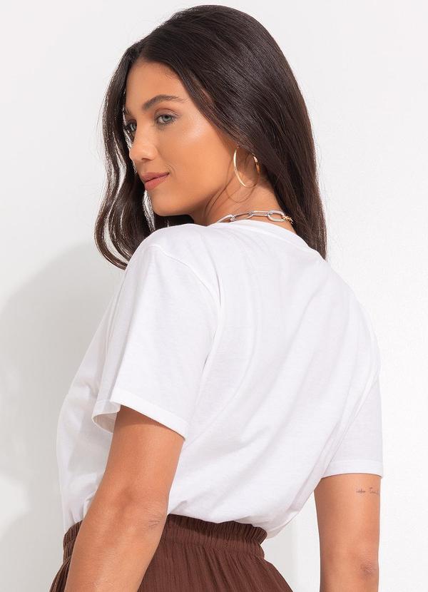 Quintess - Blusa Off White em Malha de Algodão Penteado 2