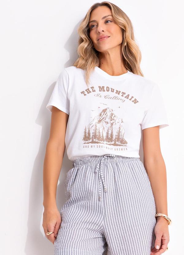 Quintess - Blusa Off White em Malha de Algodão Penteado 6