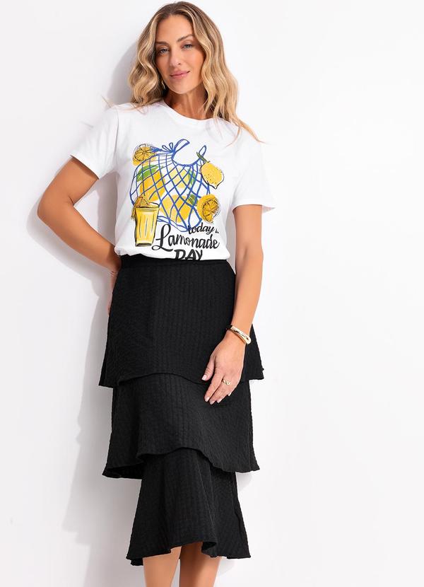 Quintess - Blusa Off White em Malha de Algodão Penteado 6