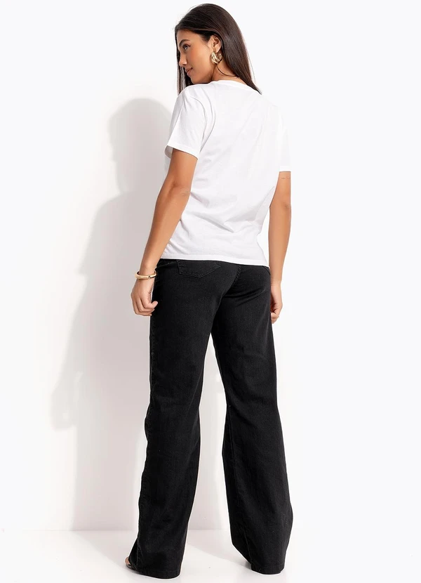 Quintess - Blusa Off White em Malha de Algodão Penteado 4