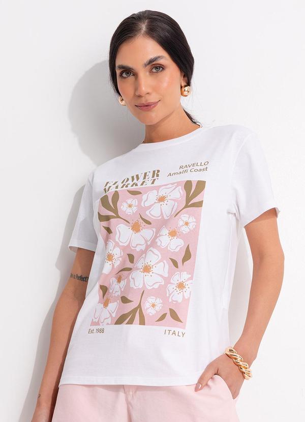 Blusa (Off White) em Malha de Algodo Penteado