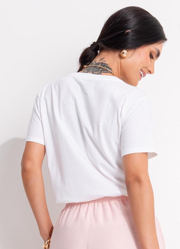 Quintess - Blusa Off White em Malha de Algodão Penteado 2