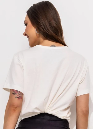 Bimini - Blusa Off White em Malha de Algodão - BIMINI