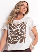 Blusa Off White em Malha de Algodo