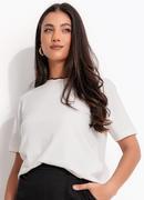 Blusa Off White em Malha de Algodo