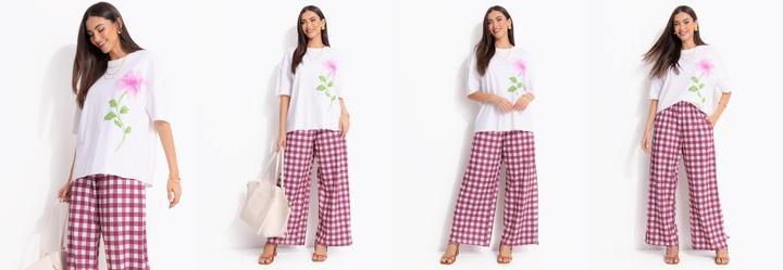 Blusa Off White em Malha de Algod�o