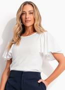 Blusa Off White em Malha de Algodo