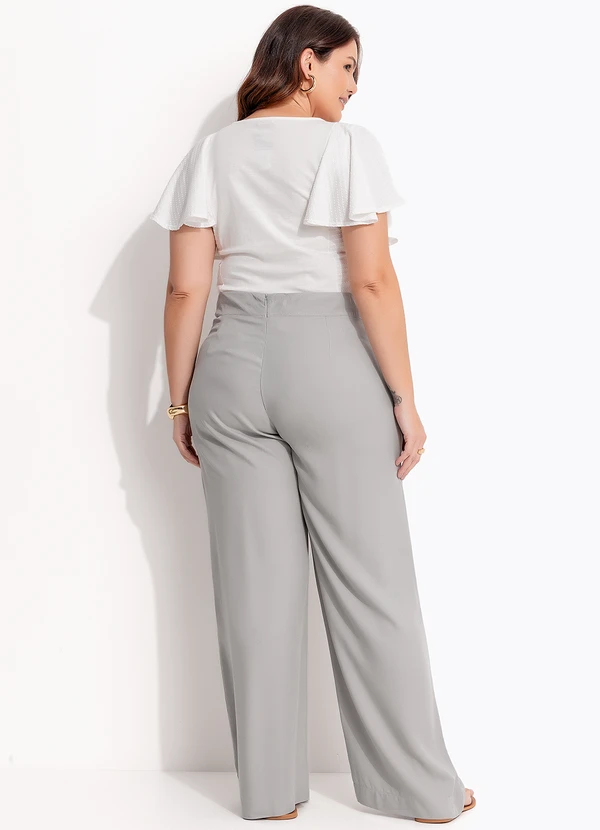 Quintess - Blusa Off White em Malha de Algodão