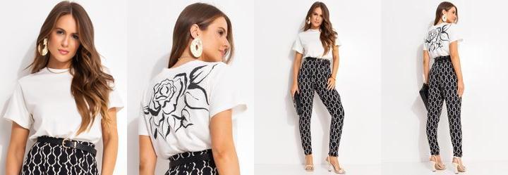 Blusa Off White em Malha de Algodo