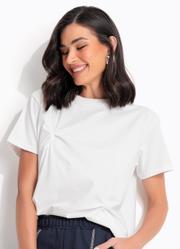 Blusa Off-White em Malha de Algod�o
