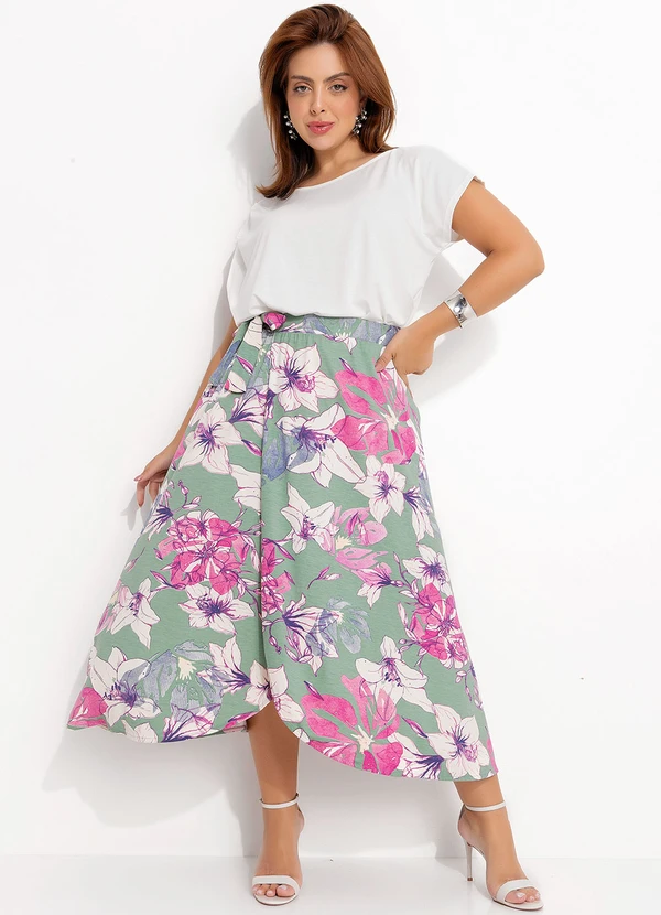 Quintess - Blusa Off White em Malha de Viscose com Elastano 13