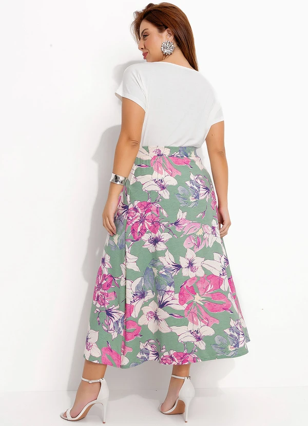 Quintess - Blusa Off White em Malha de Viscose com Elastano 14